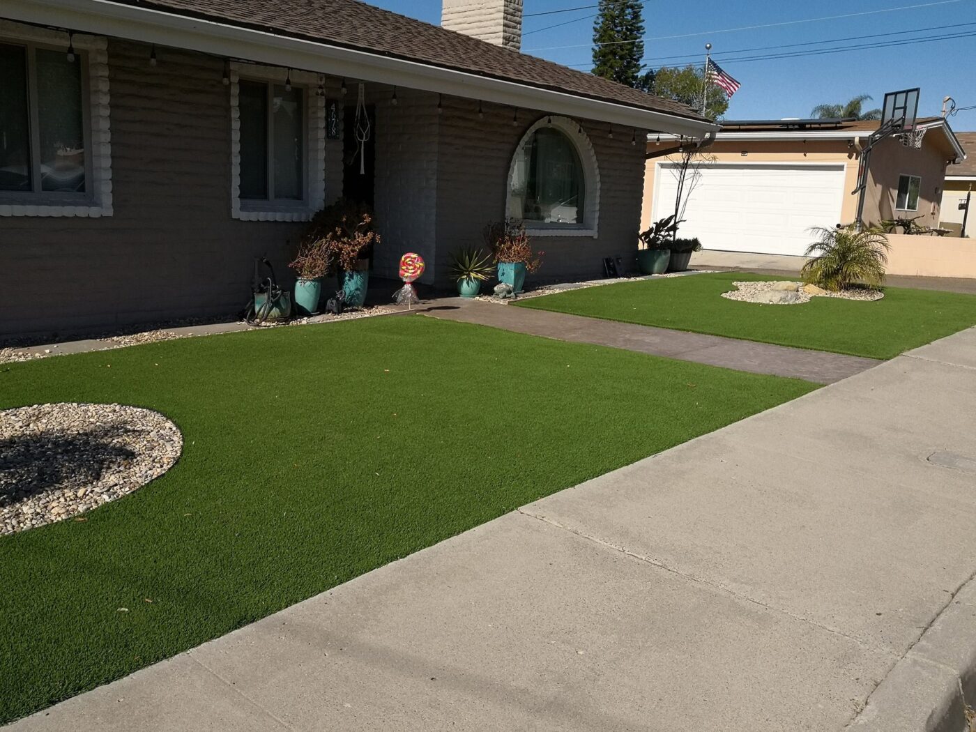 turf and pavers driveway installed in Atlantic Beach, FL