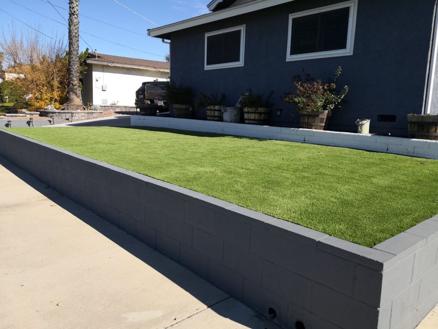 turf and pavers driveway installed in Neptune Beach FL