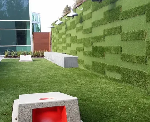 Grass wall installation at a restaurant in Jacksonville FL