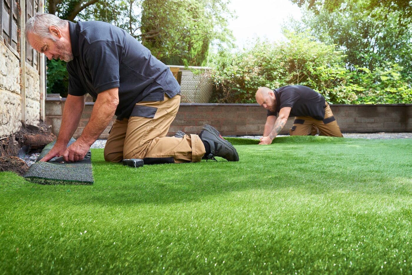 artificial grass installation in Jacksonville Beach FL